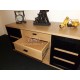 Enfilade style Atelier chêne grisé et noire