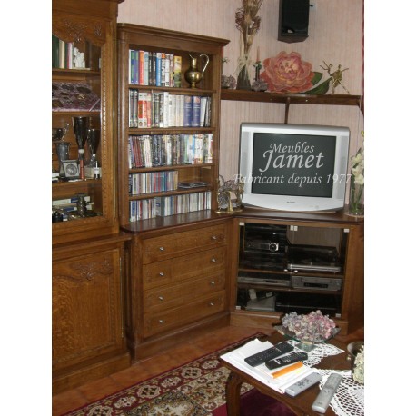 Meuble TV HIFI en chêne