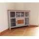 Meuble TV HIFI d'angle laqué gris