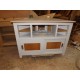 Meuble TV HIFI d'angle laqué gris