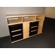Meuble TV HIFI design noir et boisé