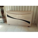Buffet bas 2 portes contemporain vague noire