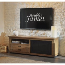 Meuble TV style Atelier en chêne Réf. MT 102