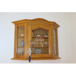 Vitrine murale en chêne