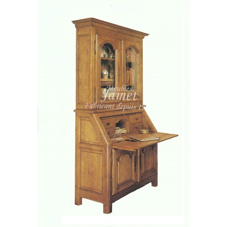 Bibliothèque scriban Louis XIV en chêne