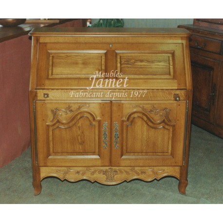 Bureau Dos D'âne sculpté en chêne Réf. BS 603