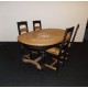 table ovale en chêne dessus en épis