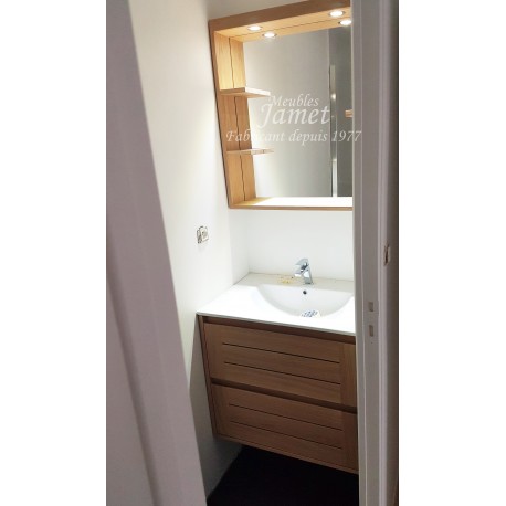salle de bain contemporaine en chêne