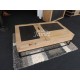 Table de salon relevable en bois style Atelier