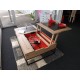 Table de salon relevable en bois style Atelier