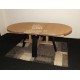 Table ovale style atelier en chêne