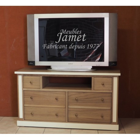 Meuble de télévision Contemporain en chêne