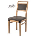 Chaise style industriel FACTORY chêne grisé 