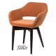 Fauteuil contemporain KOME piètement en chêne