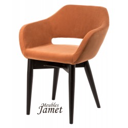 Fauteuil contemporain KOME piètement en chêne