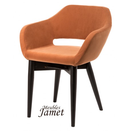 Fauteuil contemporain KOME piètement en chêne