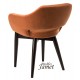 Fauteuil contemporain KOME piètement en chêne
