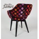 Fauteuil contemporain KOME piètement en chêne