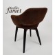 Fauteuil contemporain KOME piètement en chêne