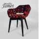 Fauteuil contemporain KOME piètement en chêne