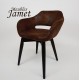 Fauteuil contemporain KOME piètement en chêne