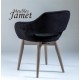 Fauteuil contemporain KOME piètement en chêne