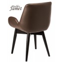 Fauteuil contemporain MILA Piètement rond conique