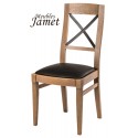 Chaise style industriel LOFT en chêne