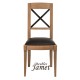 Chaise style industriel LOFT en chêne