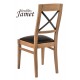 Chaise style industriel LOFT en chêne