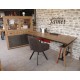 bureau bibliothèque de style industriel 