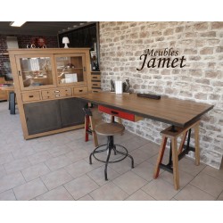 bureau bibliothèque de style industriel 