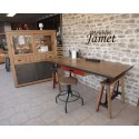 bureau bibliothèque de style industriel 