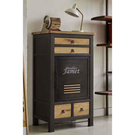 Chiffonnier style industriel en chêne