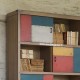Bibliothèque de style Atelier 8 portes coulissantes