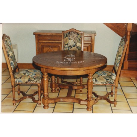 Table ronde dessus en épis