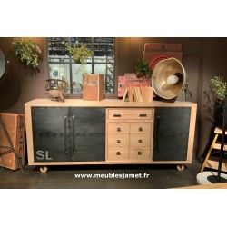 Buffet enfilade style Industriel Bois et Métal