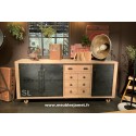 Buffet enfilade style Industriel Bois et Métal