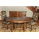 Table ronde dessus en épis