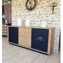 Buffet enfilade 2 portes coulissantes style Atelier