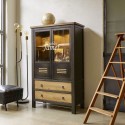 Argentier style Atelier chêne et métal
