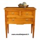 Petite console 3 tiroirs en merisier