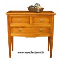Petite console 3 tiroirs en merisier