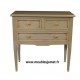 Petite console 3 tiroirs en merisier