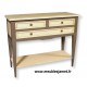 Console 3 tiroirs laquée Kenya + blanc crème