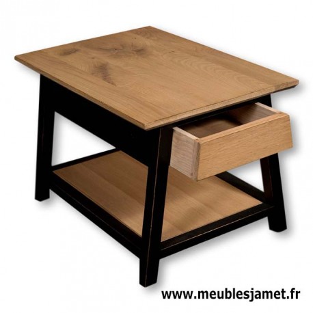 Bout de canapé contemporain en chêne