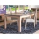 Table contemporaine en chêne rectangulaire