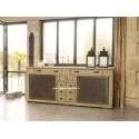 Buffet enfilade style Atelier en chêne massif
