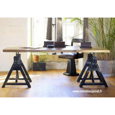 Table Style Industriel bois et métal