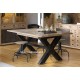 Table style Industriel piétement X